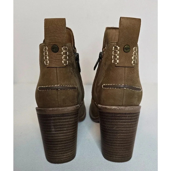 UGG Australia Womens Pixley Tan Ankle Boots Bootie Stacked Size 10 1095057 - Picture 7 of 10